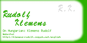 rudolf klemens business card